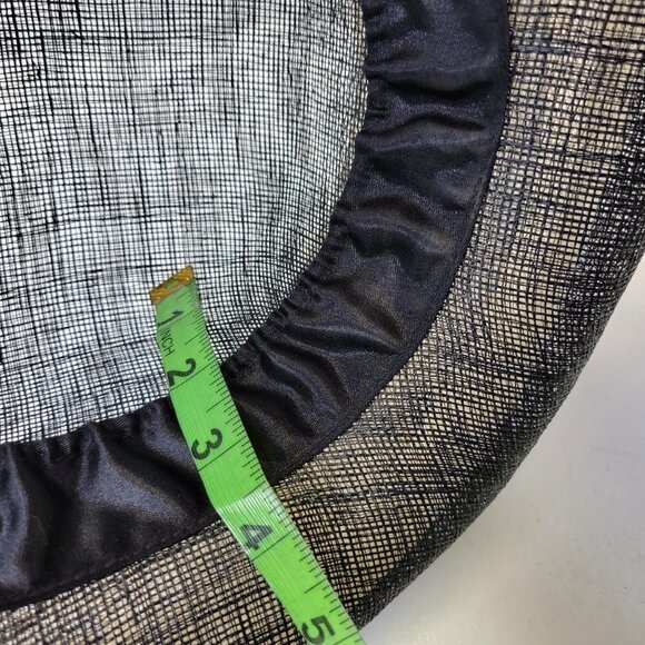 Black and Cream Dress Hat Sinamay Church Hat Adjustable Hat Kentucky Derby Hat - Picture 12 of 16